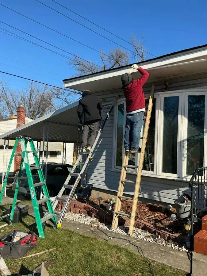 Restoration crew performing exterior repair in Templeton